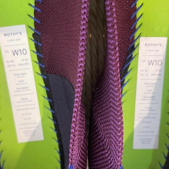 Rothys Womens Purple Pointed Toe Flats Size 10 Sustainable Quiet Luxury Shoes - Picture 7 of 11